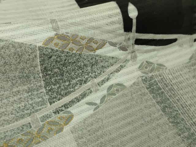 平和屋着物*極上 夏物 訪問着 紗 幔幕 黒地 金彩 逸品 未使用 DZAA9371kh5