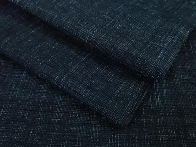 平和屋着物▽極上 男性 紬 単衣 色無地 濃藍色 逸品 DZAA9389kh5