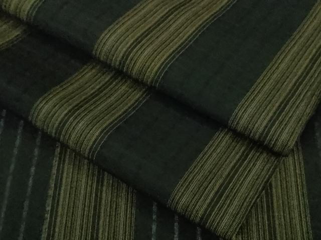 平和屋着物*極上 夏物 紗紬 間道 黒地 逸品 DZAA9393kh5