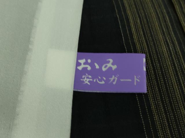 平和屋着物*極上 夏物 紗紬 間道 黒地 逸品 DZAA9393kh5