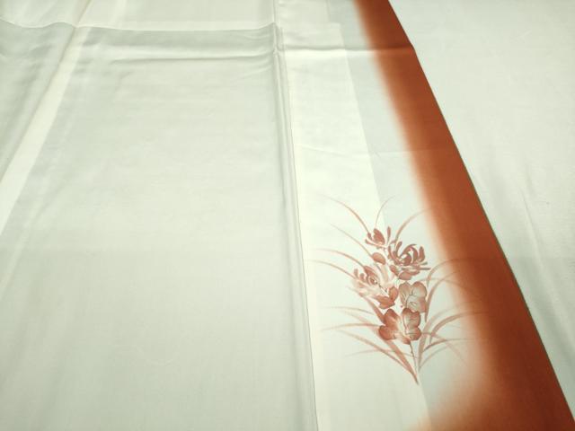 平和屋本店■極上 本場結城紬 重要無形文化財 奥順謹製 色無地 薄青色 証紙付き 逸品 DZAA9431kh5