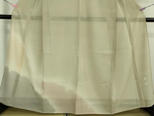 平和屋着物*極上 夏物 訪問着 絽 菊染 雪輪 暈し染め 砂色地 逸品 DZAA9445kh5