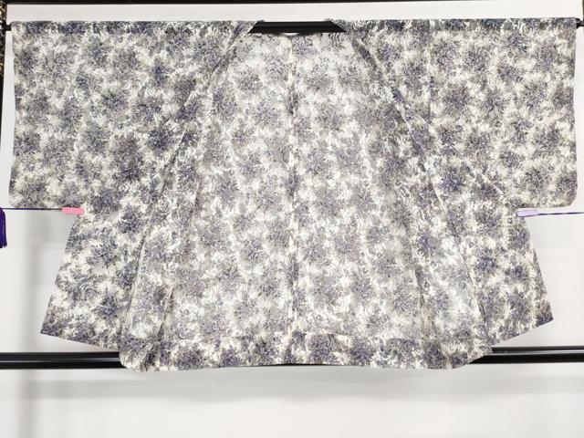 平和屋着物▽極上 道行コート スリーシーズン 塵除け レース 紗 草花文 逸品 DZAA9449kh5