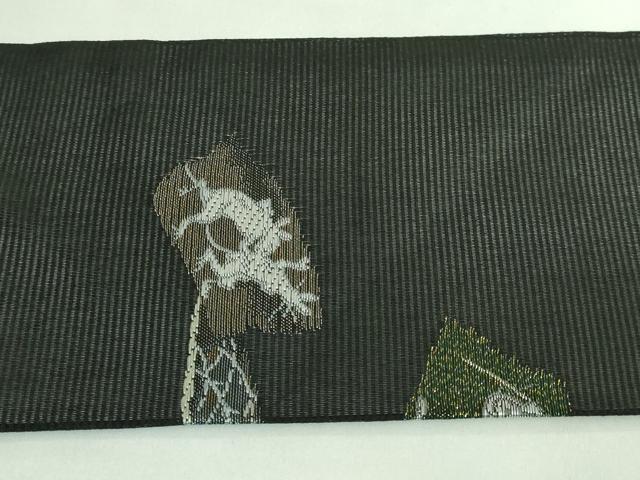 平和屋着物*極上 夏物 九寸名古屋帯 鳥獣戯画 金銀糸 黒地 逸品 新品 DZAA9464kh5