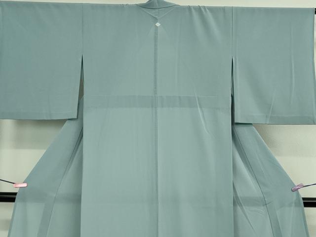 平和屋着物*極上 夏物 洗える最高級着物 <英>はなぶさ謹製 色無地 絽縮緬 秘色色 逸品 DZAA9560kh5