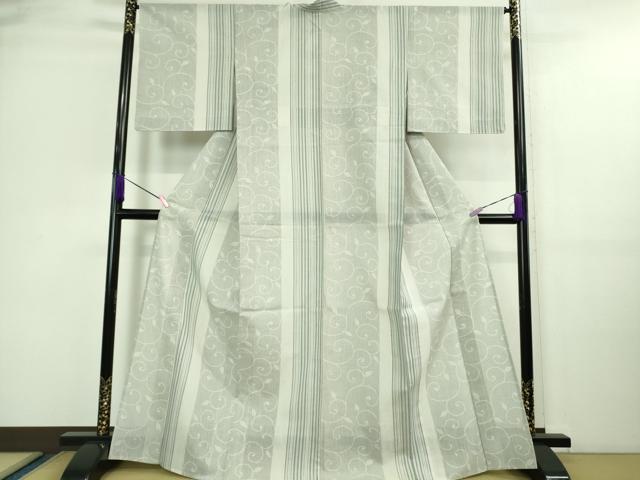 平和屋着物*極上 夏物 本塩沢 夏塩沢 110亀甲 唐草 間道 逸品 未使用 DZAA9626kh5