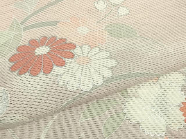 平和屋着物*極上 夏物 訪問着 絽 秋草文 虹色地 銀彩 伊勢丹扱い ロング丈 逸品 未使用 DZAA9628kh5