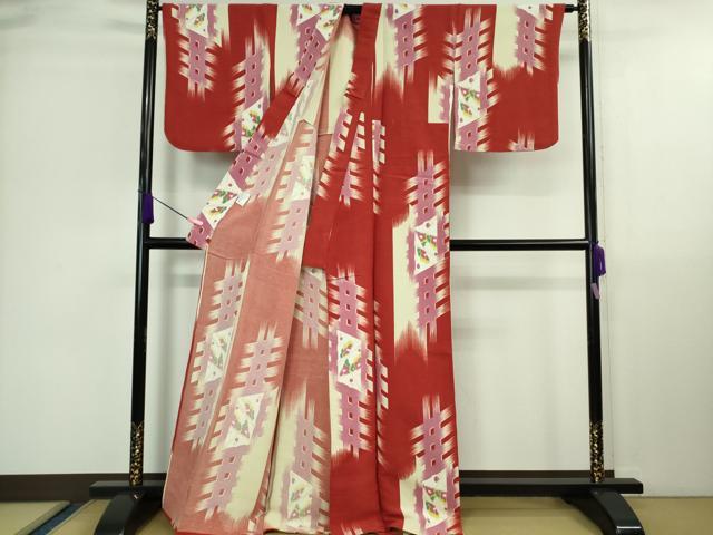 平和屋着物■極上 撫松庵 小紋・長羽織セット 単衣 洗える着物 逸品 DZAA9635kh5