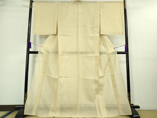 平和屋着物*極上 夏物 本場小千谷ちぢみ 麻 色無地 蒸栗色 逸品 未使用 DZAA9643kh5