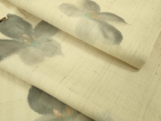 平和屋着物*極上 夏物 生紬 手描き 舞花文 逸品 DZAA9648kh5