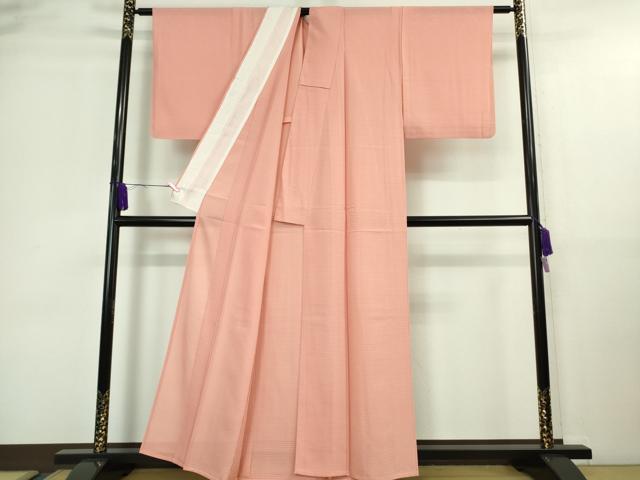 平和屋着物*極上 夏物 色無地 変わり絽 甚三紅色 逸品 DZAA9651kh5