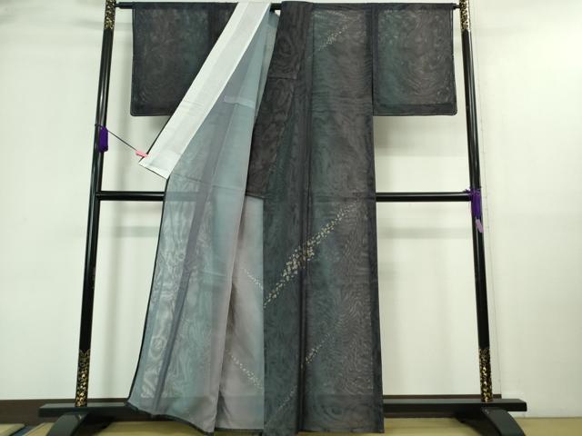 平和屋着物▽極上 訪問着 無双 紗袷 紗×紗 箔散らし 暈し染め 金銀彩 逸品 未使用 DZAA9655kh5