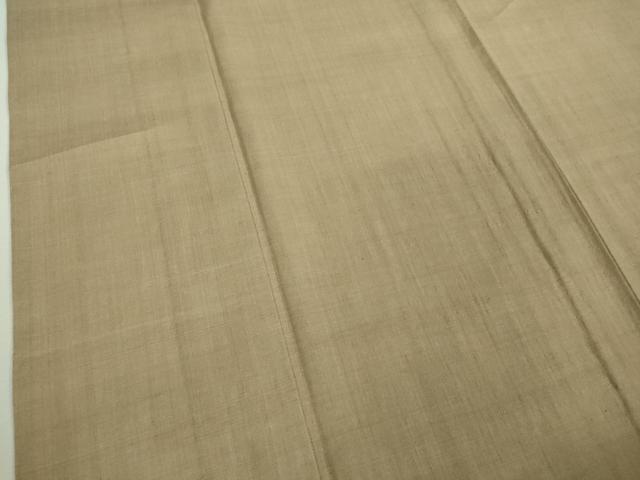 平和屋着物▽極上 本場結城紬 重要無形文化財 単衣 色無地 枯色 逸品 未使用 DZAA9658kh5