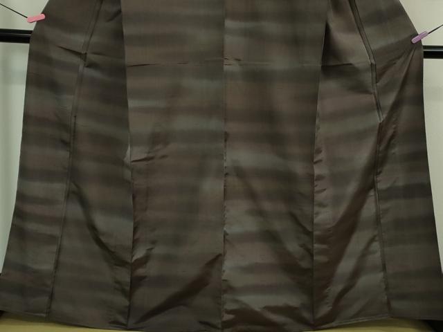 平和屋着物▽極上 紬 単衣 横段文 逸品 DZAA9661kh5