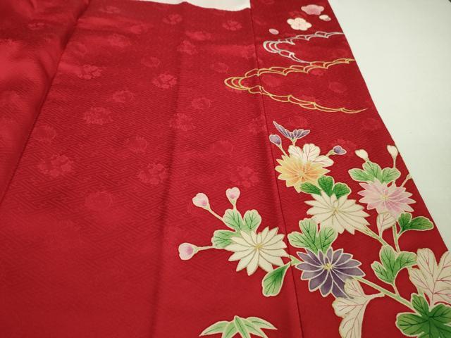 平和屋本店■極上 銀座新松 振袖 友禅 駒刺繍 風景花文 金彩 逸品 DZAA9694kh5
