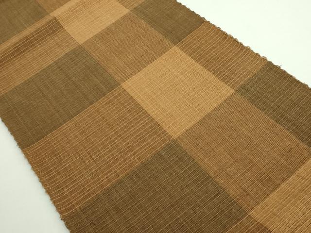 平和屋着物*極上 夏物 八寸名古屋帯 格子 紙布 逸品 DZAA9704kh5
