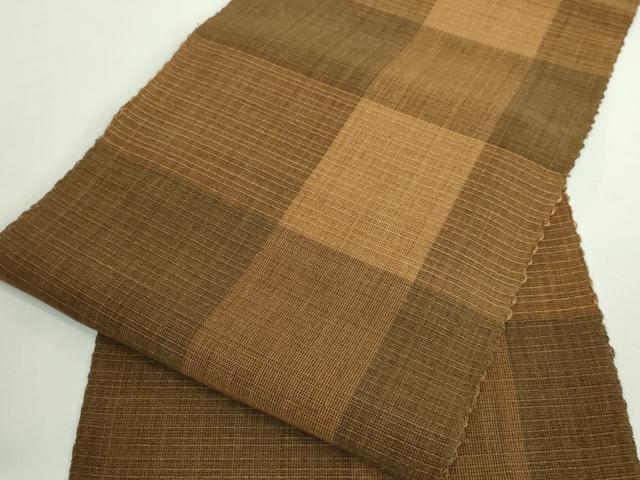 平和屋着物*極上 夏物 八寸名古屋帯 格子 紙布 逸品 DZAA9704kh5