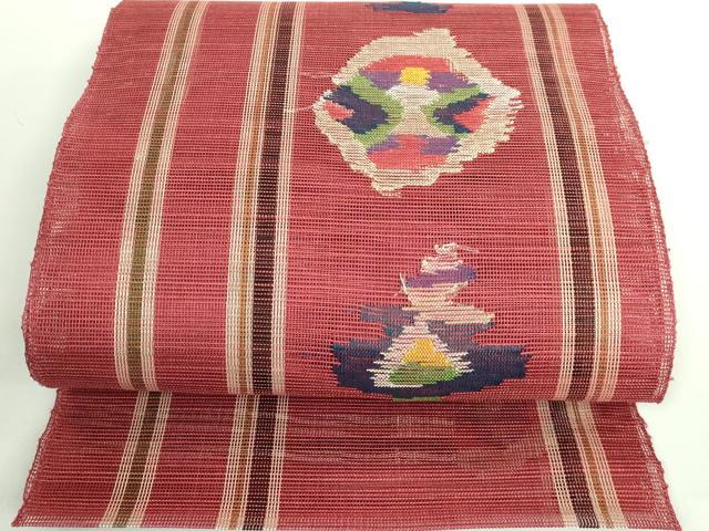 平和屋着物*極上 夏物 1854年創業 帯屋捨松 八寸名古屋帯 抽象文様 逸品 未使用 DZAA9759kh5