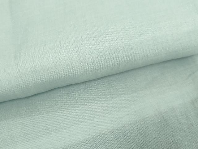 平和屋本店*夏物 銀座もとじ 小千谷本麻上布 長襦袢 水色地 証紙・たとう紙付き 逸品 DZAA9802kh5