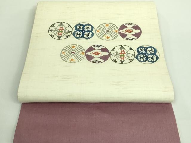 平和屋着物*極上 夏物 九寸開き名古屋帯 紅型 絹麻 逸品 DZAA9805kh5