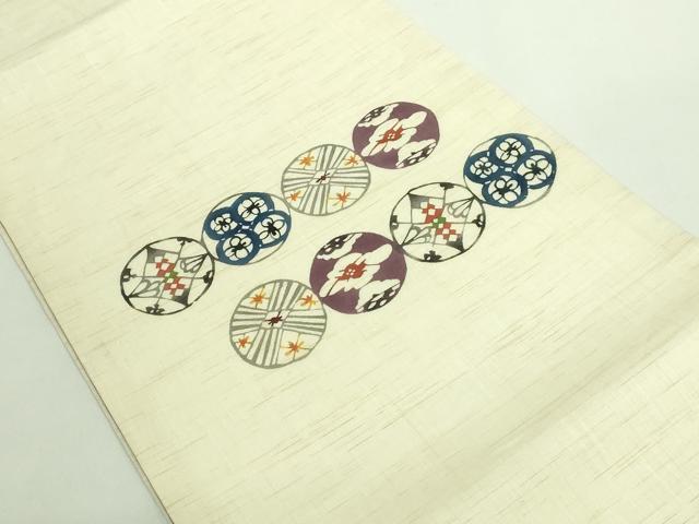 平和屋着物*極上 夏物 九寸開き名古屋帯 紅型 絹麻 逸品 DZAA9805kh5