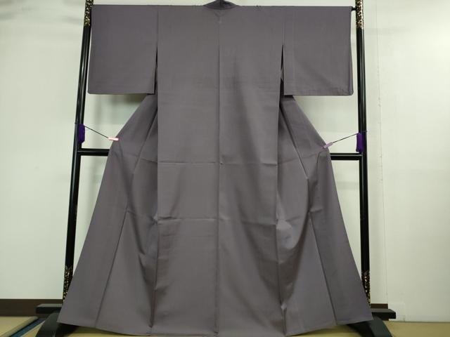 平和屋着物▽極上 色無地 単衣 紫苑色 逸品 未使用 DZAA9836kh5