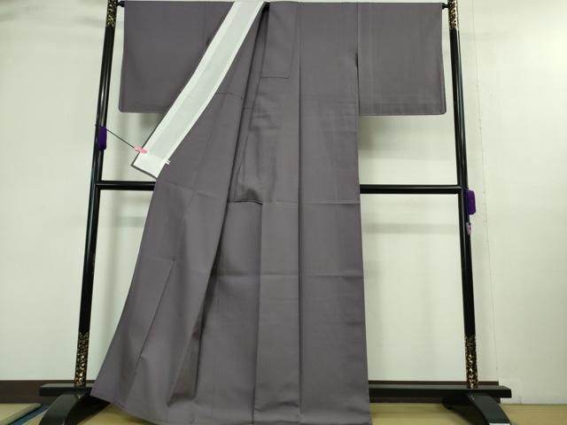 平和屋着物▽極上 色無地 単衣 紫苑色 逸品 未使用 DZAA9836kh5