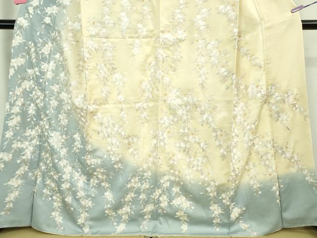 平和屋本店●極上 訪問着 総手刺繍 枝垂れ桜 暈し染め 金糸 逸品 DZAA9851kh5