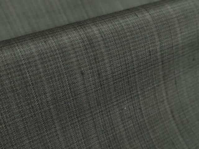 平和屋本店●希少 室町加納 士乎路紬 色無地 藍墨茶色 反端付き 逸品 DZAA9855kh6