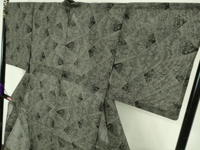 平和屋着物■極上 夏物 本場大島紬 夏大島 色紙花文 逸品 未使用 DZAA9856kh5