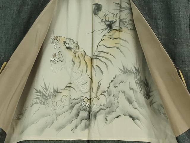 平和屋本店■極上 男性 本場結城紬 重要無形文化財 杢 アンサンブル キングサイズ 長羽織 奥順謹製 羽織紐・証紙付 逸品 未使用DZAA9864kh5