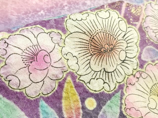 平和屋本店■極上 振袖 辻が花 暈し染め 金銀彩 逸品 DZAA9887kh5