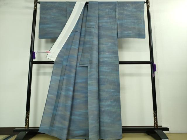 平和屋着物*極上 夏物 小紋 霞文 暈し染め 逸品 DZAA9903kh5