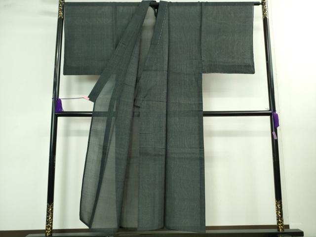 平和屋本店■極上 夏物 男性 白鷹お召 蚊絣 濃藍色地 逸品 未使用 DZAA9905kh5
