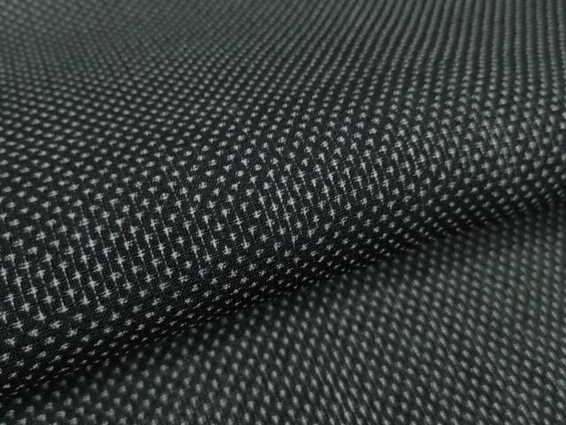平和屋本店■極上 夏物 男性 白鷹お召 蚊絣 濃藍色地 逸品 未使用 DZAA9905kh5