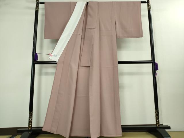 平和屋着物■極上 洗える最高級着物 <英>はなぶさ謹製 色無地 単衣 梅鼠色 逸品 DZAA9952kh5