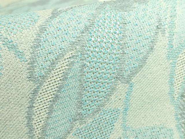 平和屋本店■極上 本場筑前博多織 大倉織物 誠之輔 八寸名古屋帯 スリーシーズン帯 草花紋紗 証紙付き 逸品 DZAB0021kh5