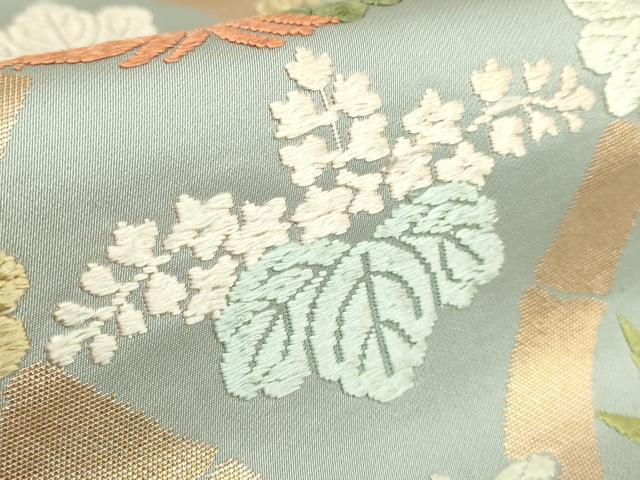 平和屋着物●極上 西陣 河合美術織物謹製 六通柄袋帯 唐織 能衣錦 鳳凰花文 逸品 DZAB0077kh5