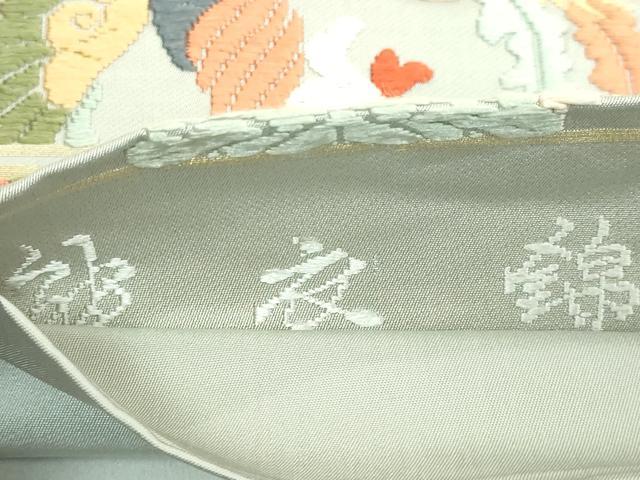 平和屋着物●極上 西陣 河合美術織物謹製 六通柄袋帯 唐織 能衣錦 鳳凰花文 逸品 DZAB0077kh5