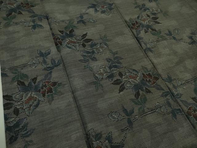 平和屋着物●極上 本場大島紬 9マルキ 枝花文 やまと誂製 逸品 DZAB0115kh5