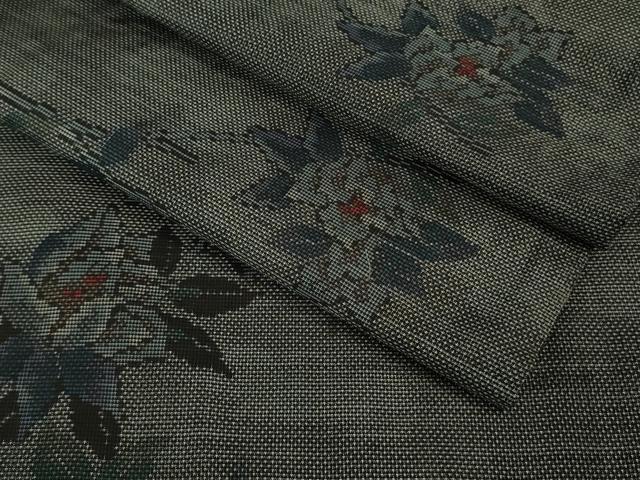 平和屋着物●極上 本場大島紬 9マルキ 枝花文 やまと誂製 逸品 DZAB0115kh5