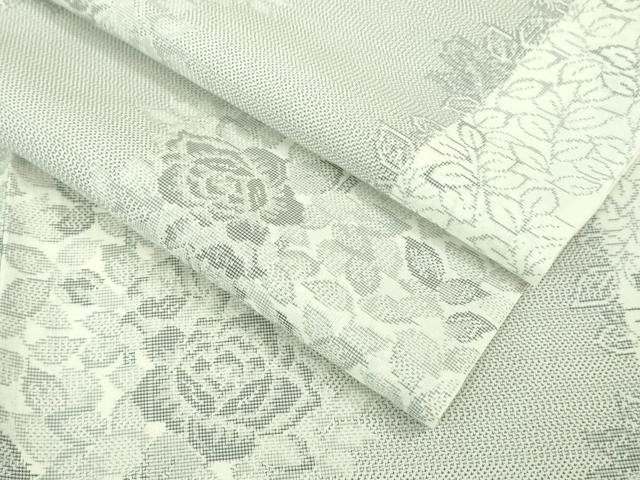 平和屋着物■極上 夏物 本場大島紬 夏大島 草花間道 逸品 DZAB0126kh5