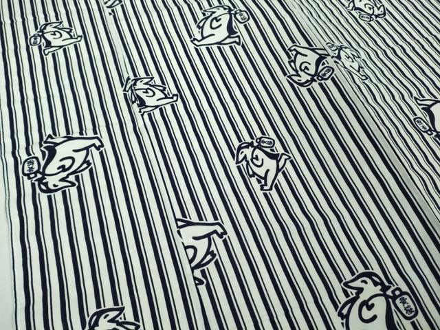 平和屋着物∴希少 夏物 浴衣 綿 黄桜 カッパ 河童 高島屋扱い 逸品 DZAB0131kh5