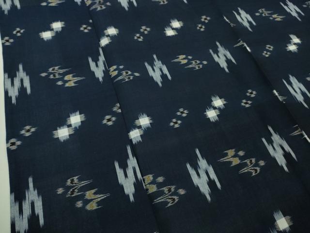 平和屋着物*極上 夏物 綿琉球 絣絵 留紺色地 逸品 未使用 DZAB0133kh5