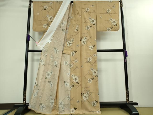 平和屋着物*極上 夏物 こむさでもーど・COMME CA DU MODE 小紋 舞花文 洗える着物 逸品 DZAB0134kh5