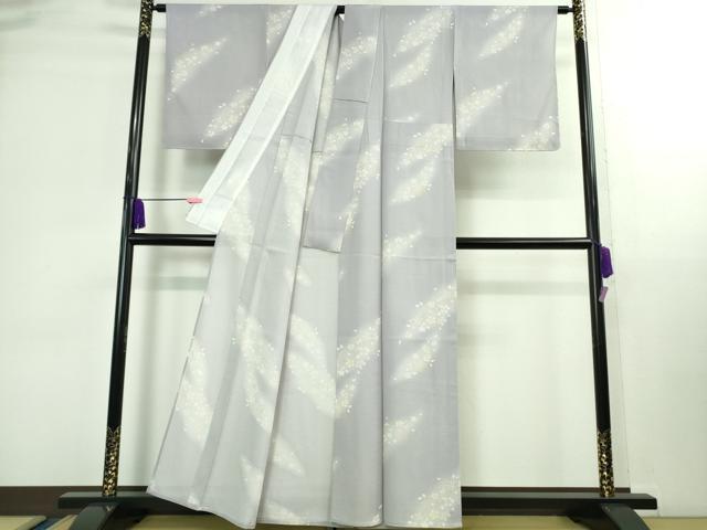 平和屋着物*極上 夏物 小紋 絽 舞花文 藤色地 暈し染め 逸品 未使用 DZAB0145kh5