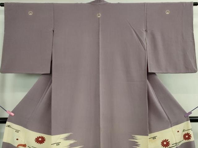 平和屋着物●極上 アンティーク 大正ロマン 色留袖 七宝花文 金銀彩 逸品 DZAB0160kh5