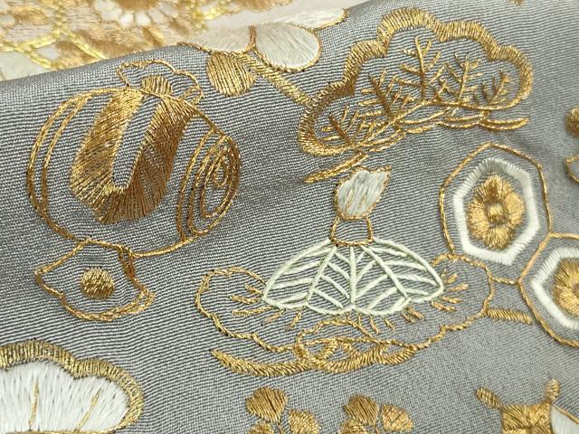 平和屋本店■極上 中国三大刺繍 相良刺繍 総刺繍 訪問着 宝尽くし 枝花文 淡紅藤色地 逸品 DZAB0188kh5