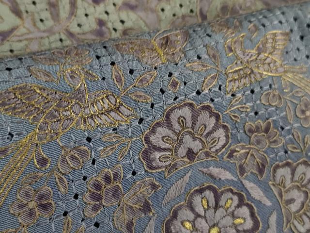 平和屋本店■極上 中国三大刺繍 スワトウ刺繍 汕頭刺繍 訪問着 鳳凰花唐草蝶文 暈し染め 金糸 さが美扱い 逸品 未使用 DZAB0190kh5