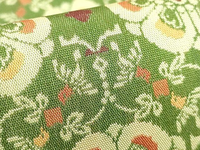 平和屋着物●極上 龍村美術織物 九寸開き名古屋帯 花鳥梅花文錦 逸品 DZAB0212kh5